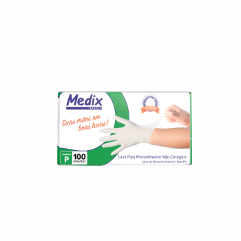 Imagem de LUVA PROCEDIM LATEX SEM PO TAM P 100UN MEDIX